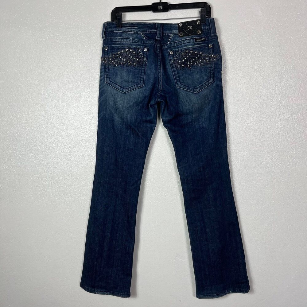 Miss Me bedazzled rhinestones angel wings boot cut jeans size 30